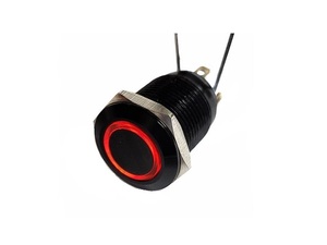 QN12-C1(B) LED 레드 PUSH타입 방수메탈스위치 3V